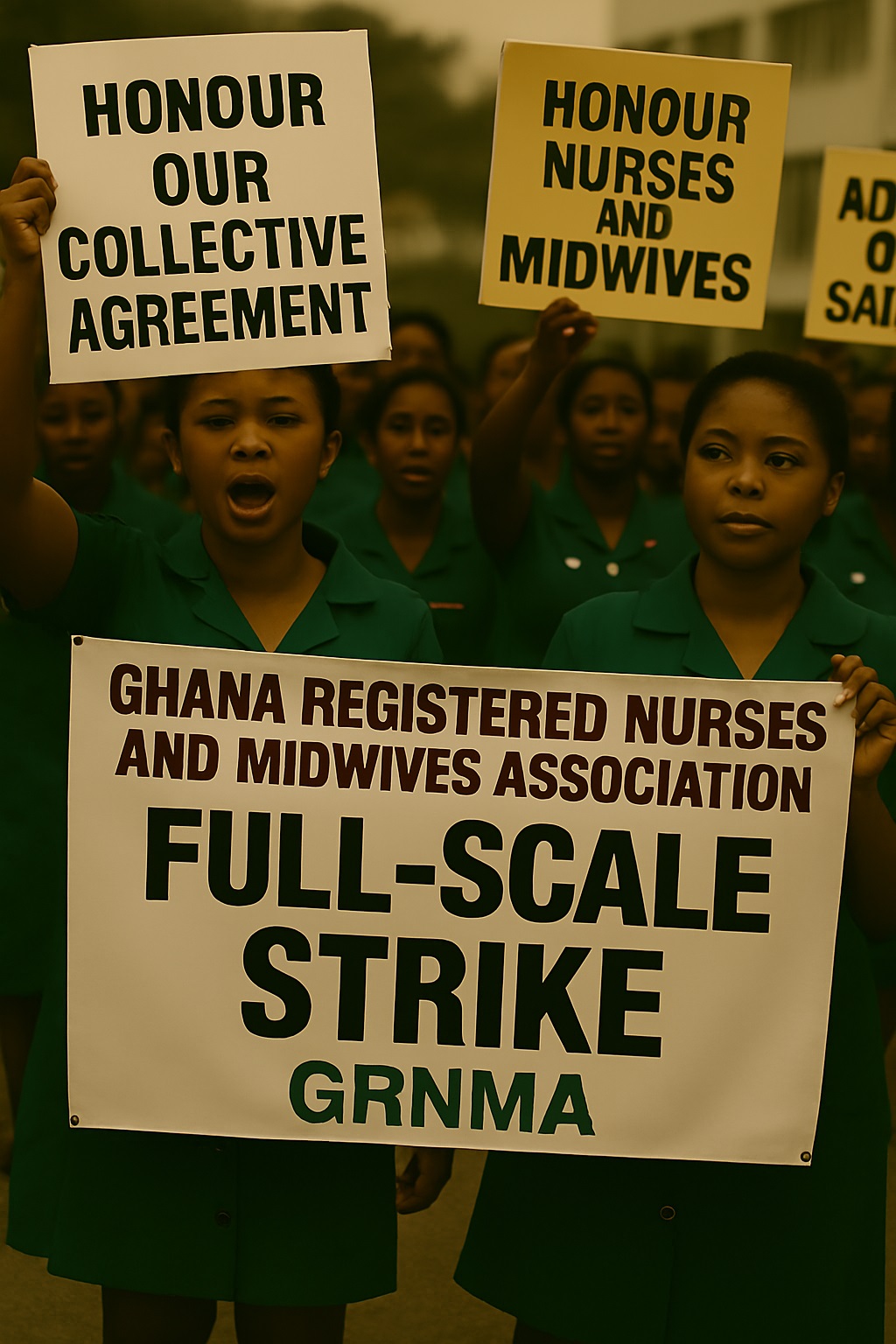 Ghana Nurses and Midwives Declare Full-Scale Strike: Healthcare System Faces Critical Disruptions